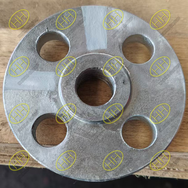 0.5 inch Class 150 ASTM A105N hot dip galvanized threaded flange RF with NPT thread manufactured to ASME B16.5