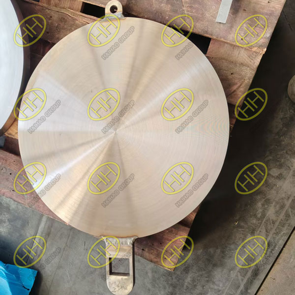 ASME B16.48 ASTM A182 F53 blind paddle with lifting lug for offshore pipeline