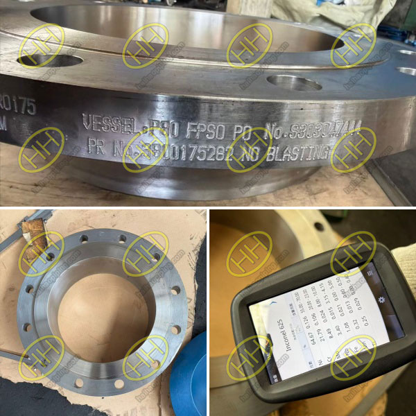 ASME B16.5 Class 150 A105 weld neck flange with UNS N06625 overlay