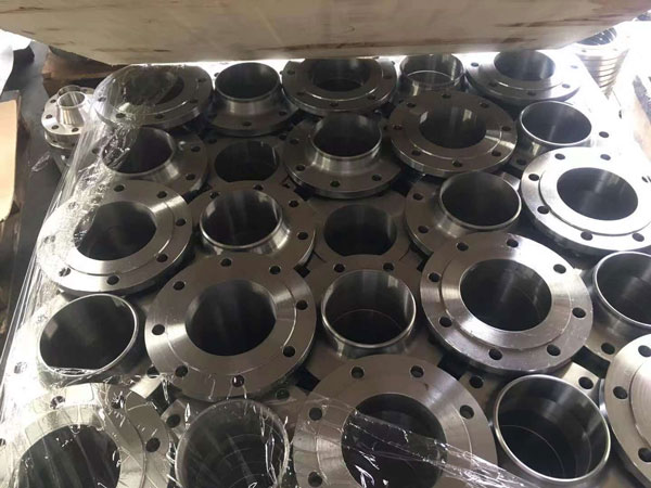 A batch of flanges is ready to be shipped to Canada