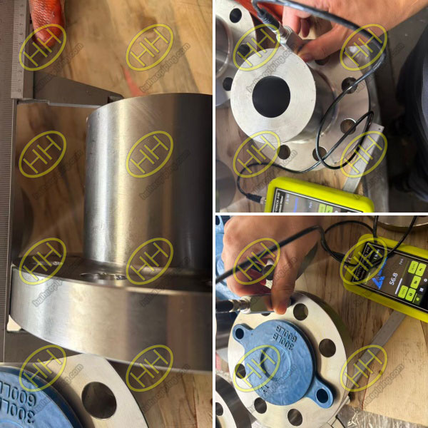 ASTM A182 F51 long weld neck flange RF Class 600 manufactured by Haihao Group