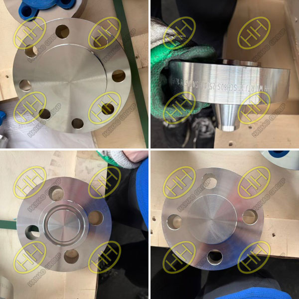 ASTM B564 UNS N06625 blind flange and SA ASTM A182 F53 RTJ weld neck flange manufactured by Haihao Group