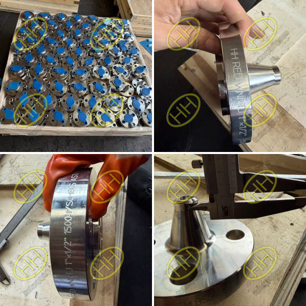 ASTM B564 UNS N06625 reducing weld neck flange RF RTJ, NACE compliant with heat treatment and test coupons