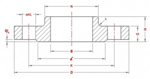 Dimesions-of-hubbed-slip-on-flanges-EN-1092-1-PN10