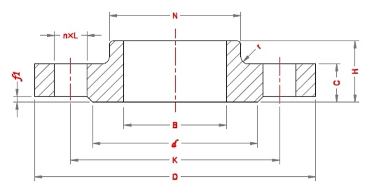 En 1092 1 Pn10 Hubbed Slip Onsoh Flanges Dimensions China Hebei