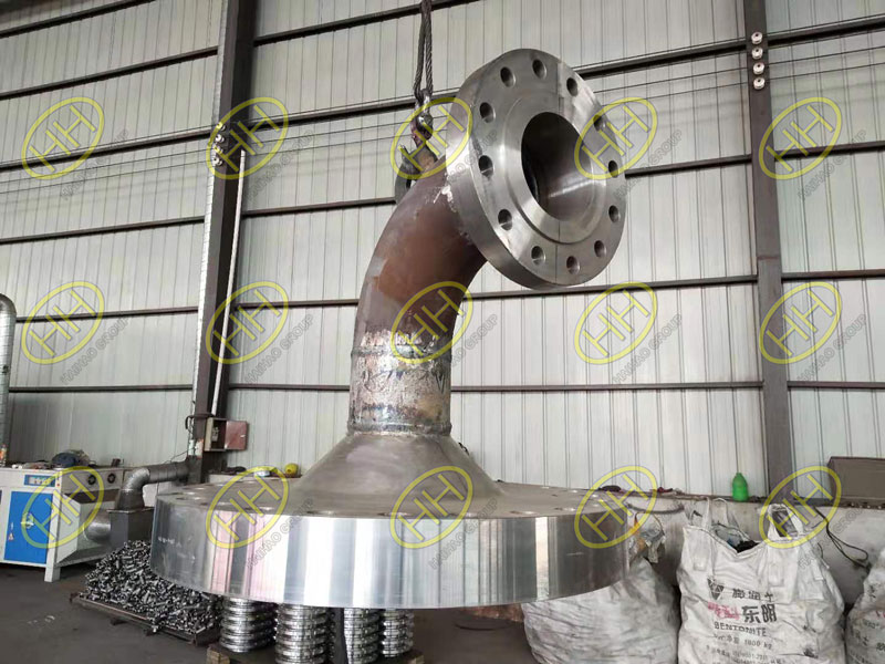 HaiHao Group finished the bend welded flange with lifting lug