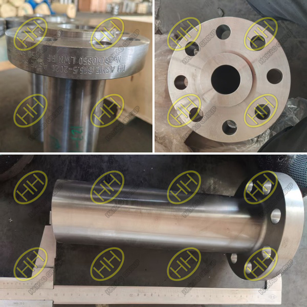 Haihao Group ASME B16.5 SA105N long weld neck flanges production