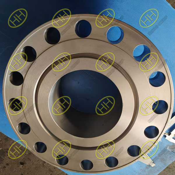 ISO 27509 compact IX weld neck flanges in ASTM A694 F65 ready for export to Singapore