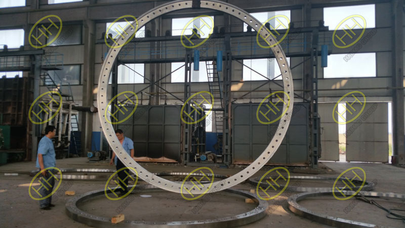 Large caliber flat flanges used for wind power industry
