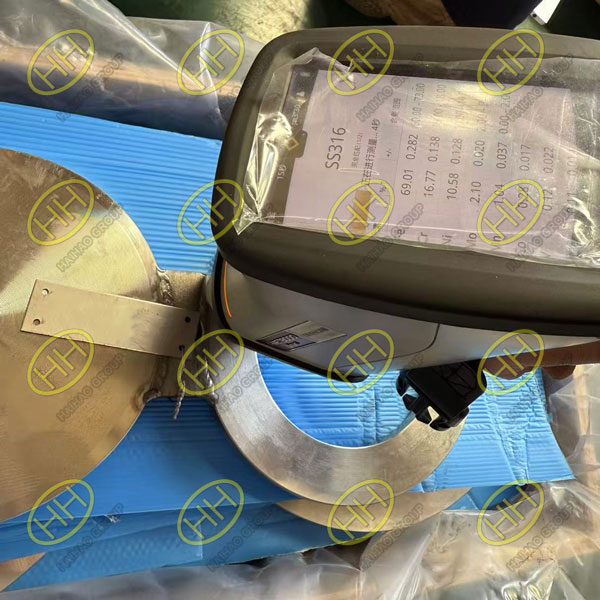 Haihao Group delivered ASME B16.48 ASTM A240 GR.316 spectacle blind flanges to customers in Singapore