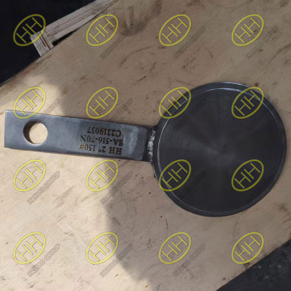 SA 516 70N paddle blind flange ASME B16.48 RF face for pipeline isolation