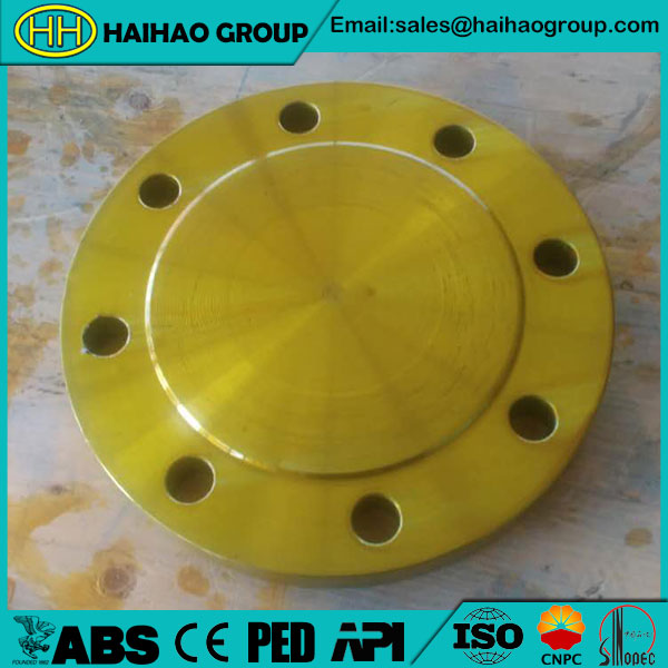 Yellow Paint BL RF ANSI B16.5 150# A105 Blind Flange